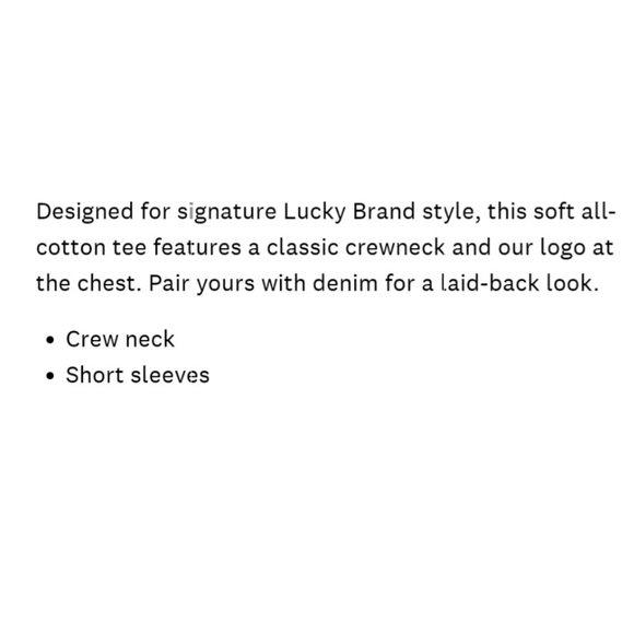 NWT Lucky Brand T Shirt - Picture 4 of 4